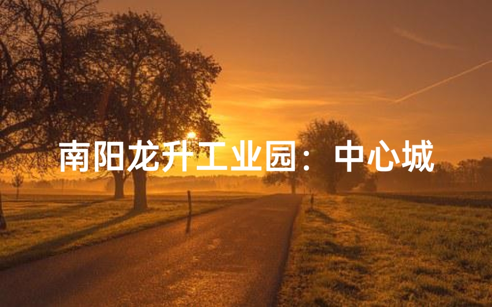 南阳龙升工业园:中心城区核心地带揭秘