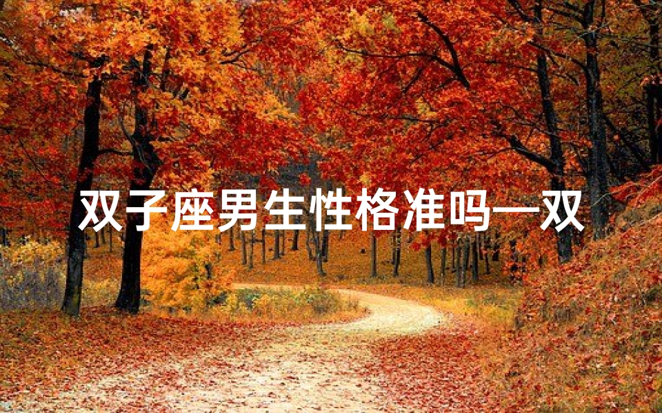 双子座男生性格准吗—双子座男生的性格是什么样的