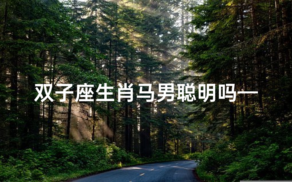 双子座生肖马男聪明吗—双子属马男生性格