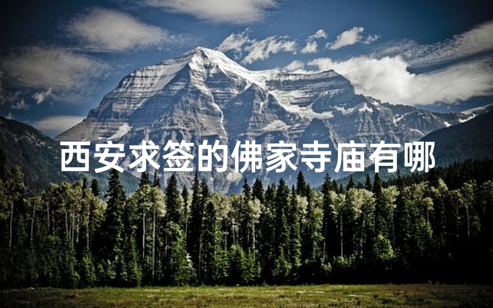 西安求签的佛家寺庙有哪些-西安求签圣地:探寻千年古寺的神秘缘分