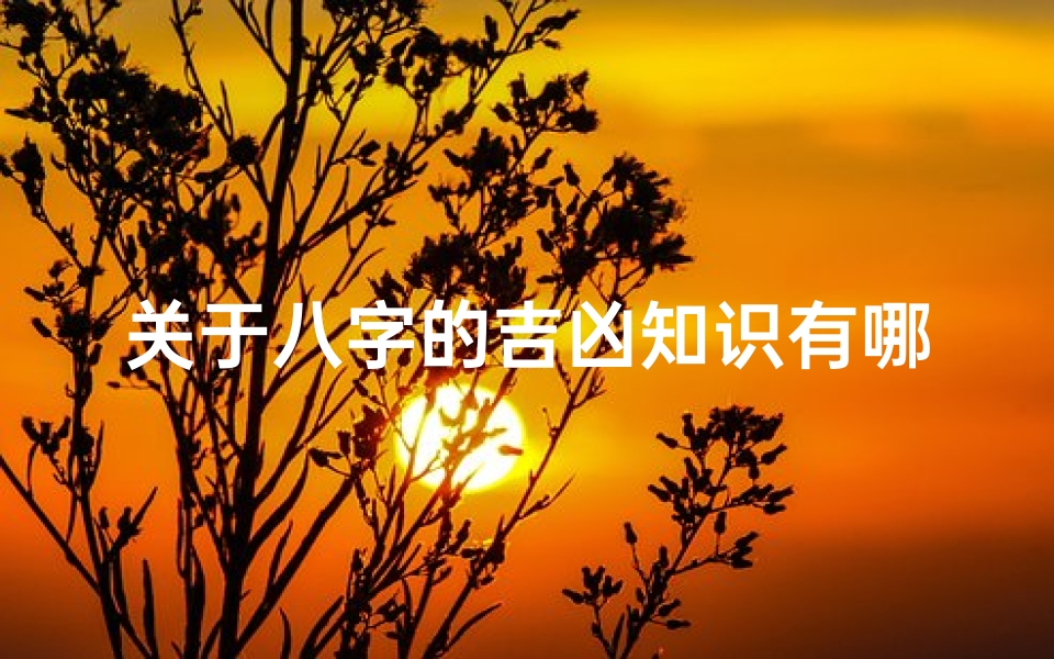 关于八字的吉凶知识有哪些_八字术语吉命-优贝算卦网