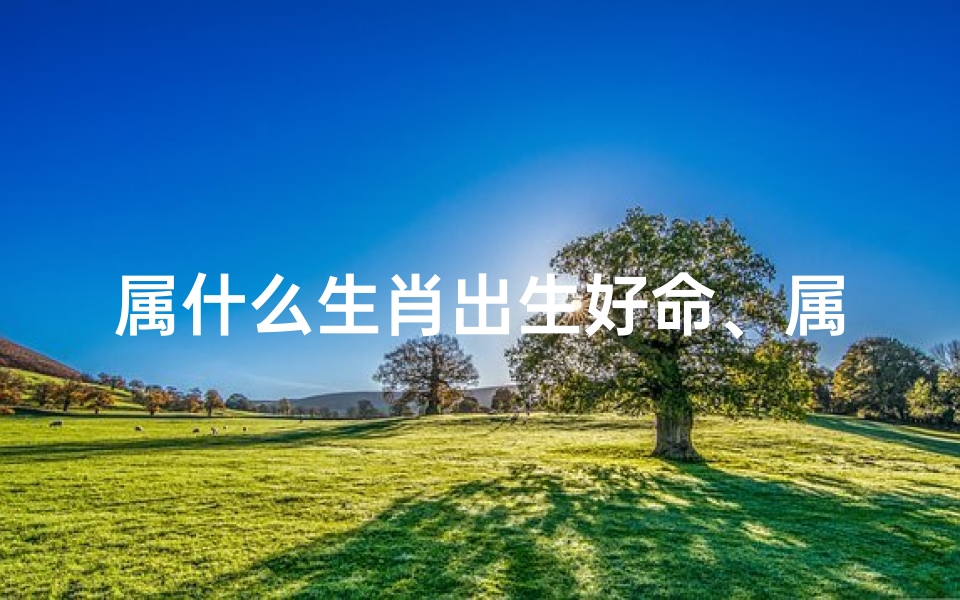 属什么生肖出生好命、属什么生肖出生的人最命好?-优贝算卦网