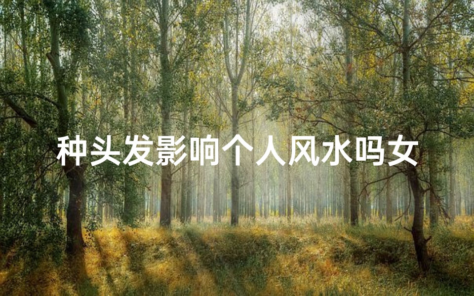 种头发影响个人风水吗女生;种头发会影响运势吗