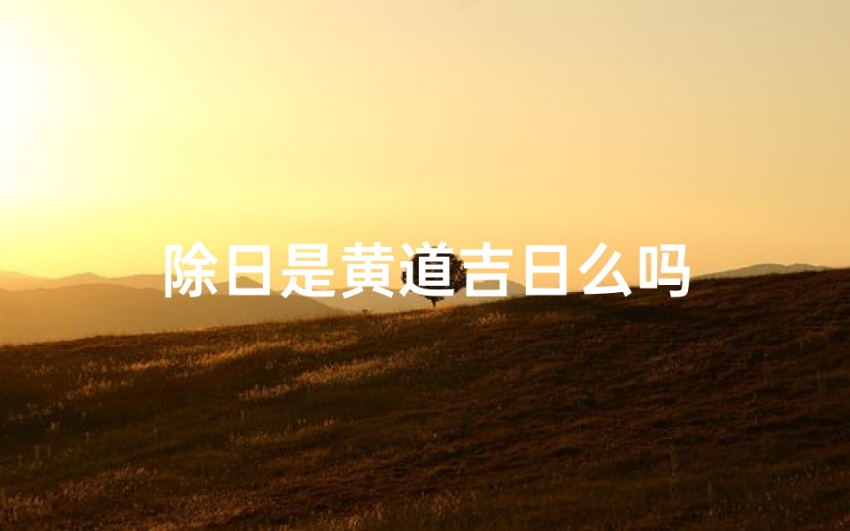 除日是黄道吉日么吗