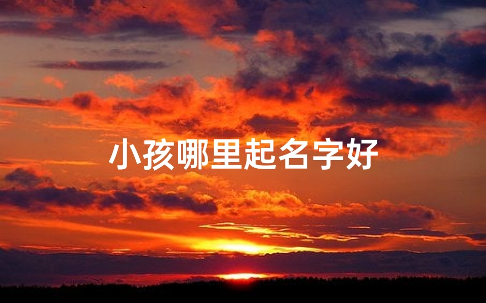 小孩哪里起名字好