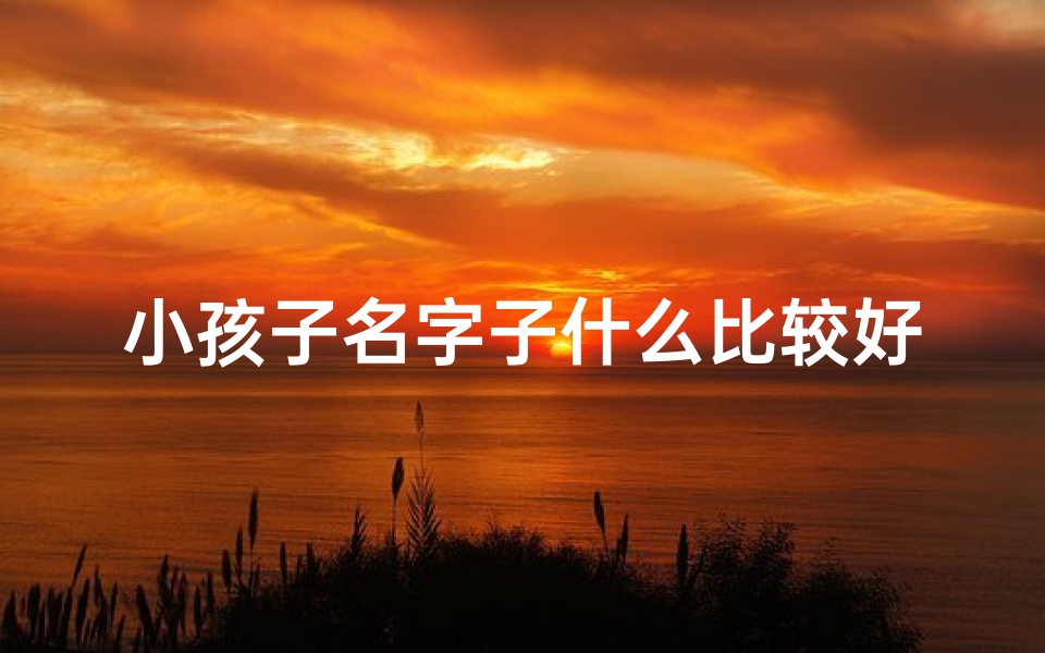 小孩子名字子什么比较好听、《子涵、子轩、子瑜:为宝宝挑选最佳名字》