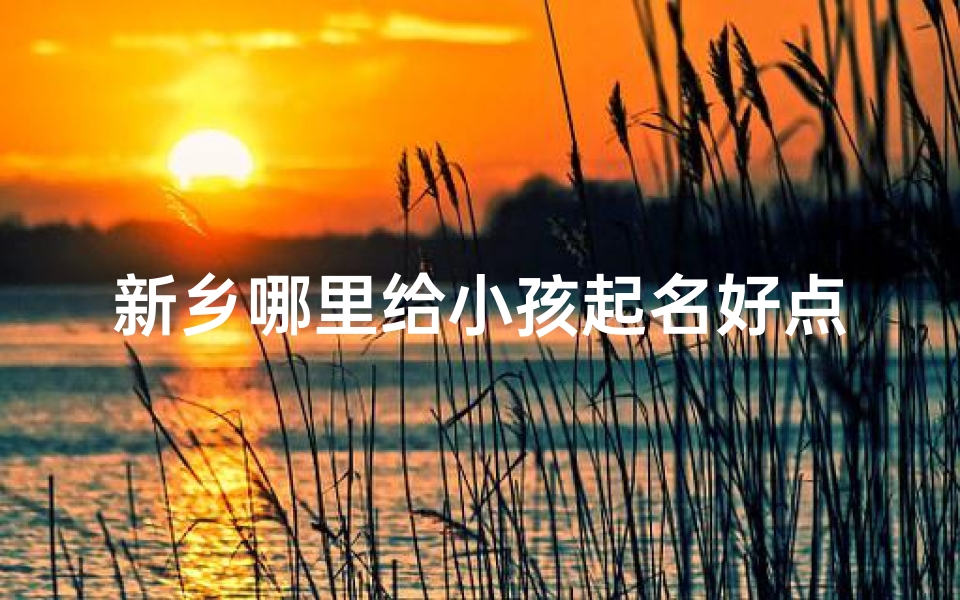 新乡哪里给小孩起名好点、新乡市起名最好的地方