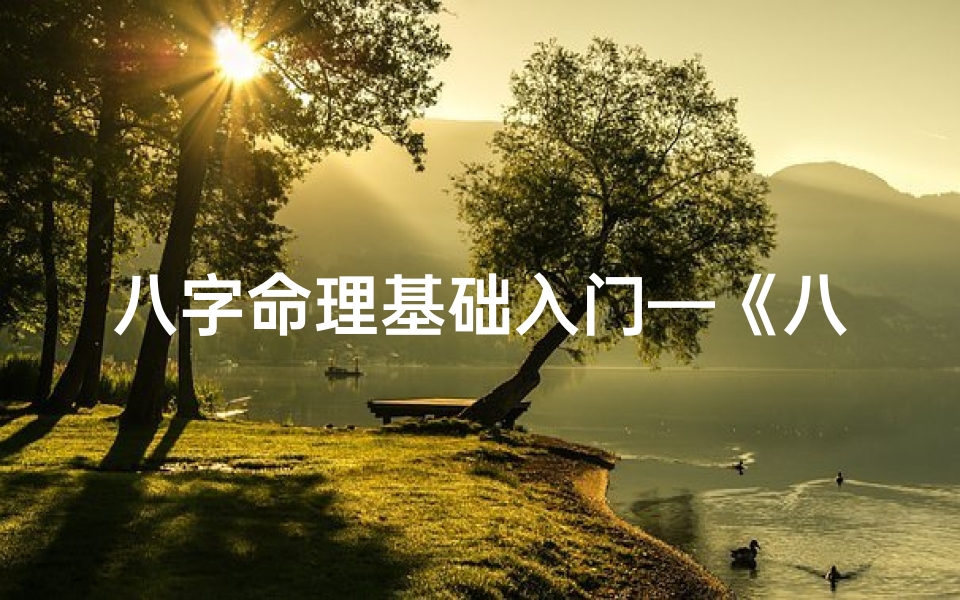 八字命理基础入门—《八字命理入门秘籍:揭开命运之门》