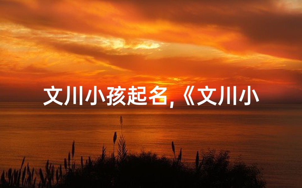 文川小孩起名,《文川小孩:童真岁月里的快乐时光》