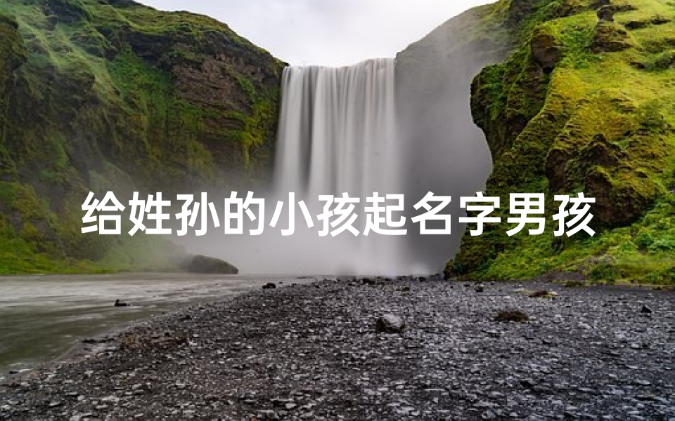 给姓孙的小孩起名字男孩