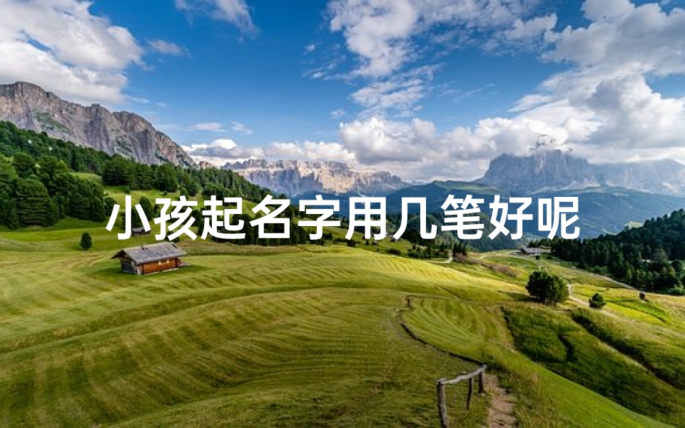 小孩起名字用几笔好呢