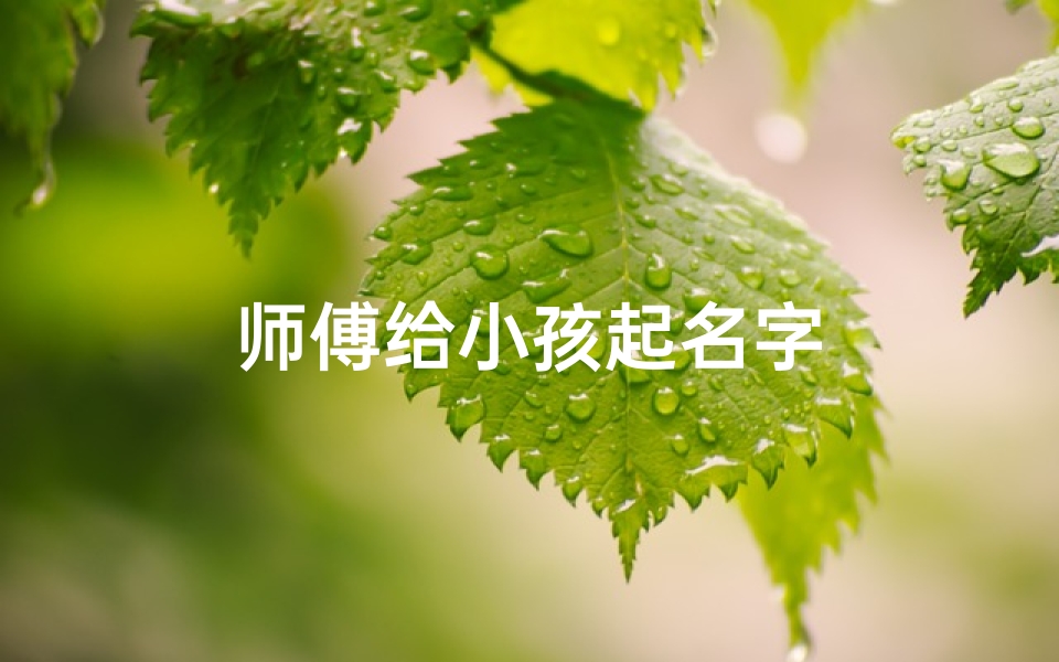 师傅给小孩起名字