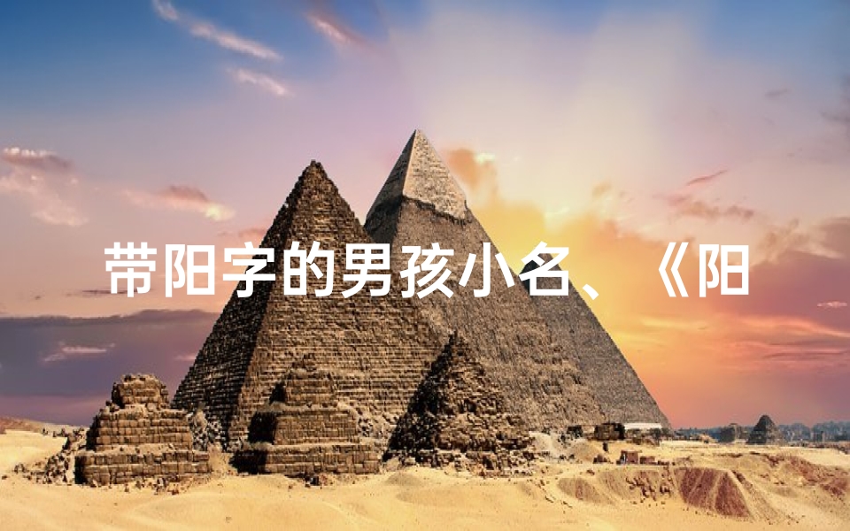 带阳字的男孩小名、《阳光宝贝：精选小孩带阳字网名大全》
