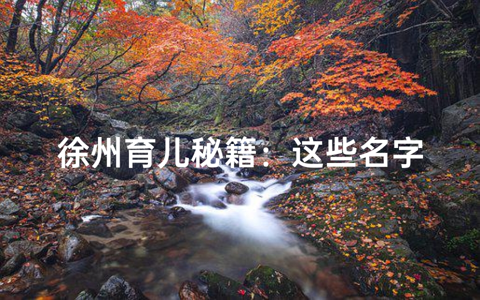 徐州育儿秘籍:这些名字让孩子赢在起跑线