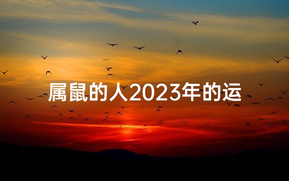 属鼠的人2023年的运势及运程(属鼠人2023年财运大揭秘:运势飙升,财富翻倍)