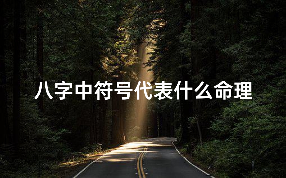八字中符号代表什么命理_八字符号解码:揭秘命理奥秘