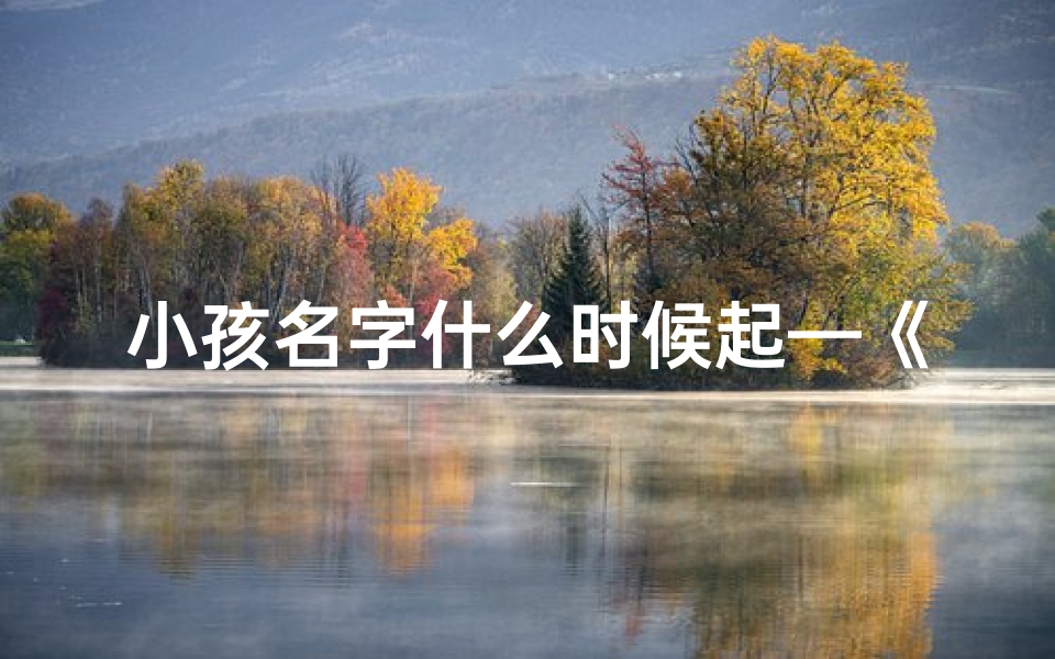 小孩名字什么时候起—《宝宝起名上户口:最佳时机揭秘》