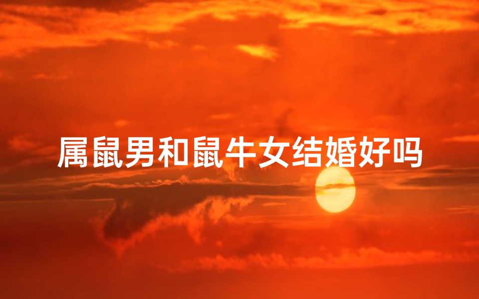 属鼠男和鼠牛女结婚好吗;属鼠男鼠牛女喜结良缘,佳偶天成佳话传