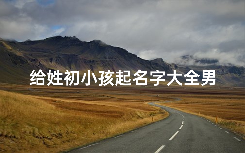 给姓初小孩起名字大全男孩_初氏起名-优贝算卦网