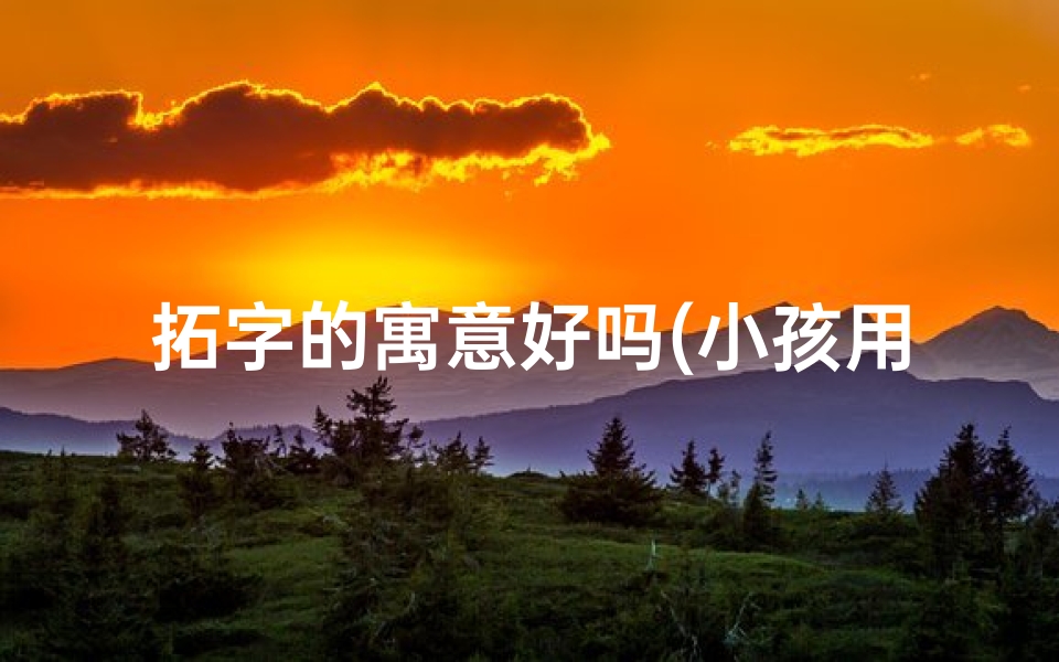拓字的寓意好吗(小孩用拓字起名,寓意独特好不好?)-优贝算卦网