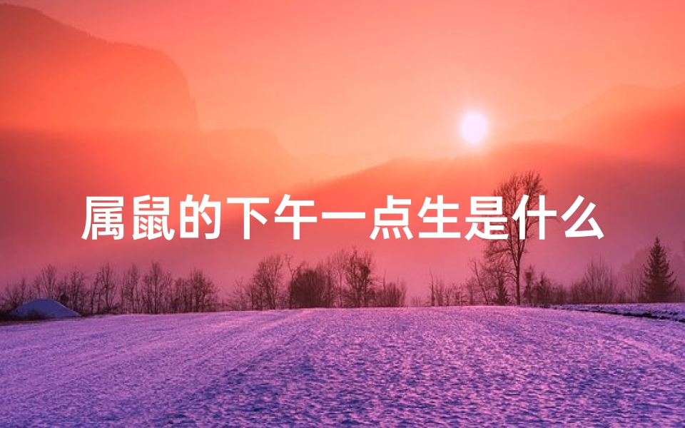 属鼠的下午一点生是什么鼠