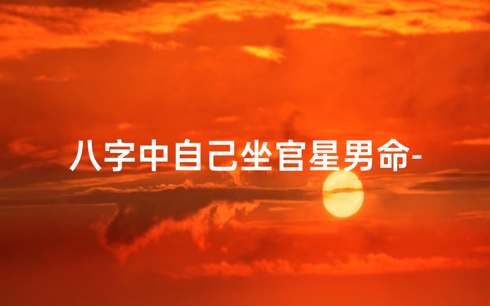 八字中自己坐官星男命-八字坐官星男命:揭秘事业腾飞的秘密