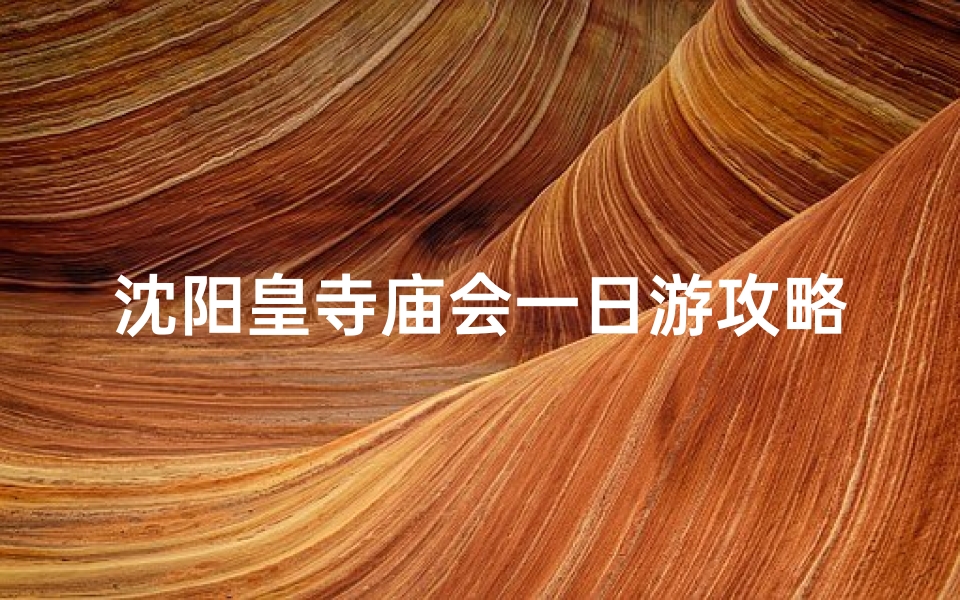 沈阳皇寺庙会一日游攻略:穿越古韵,品味民俗