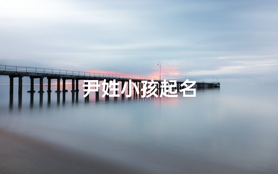 尹姓小孩起名