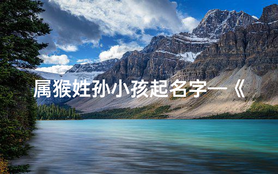 属猴姓孙小孩起名字—《猴年孙姓萌娃,萌动人心好名字》