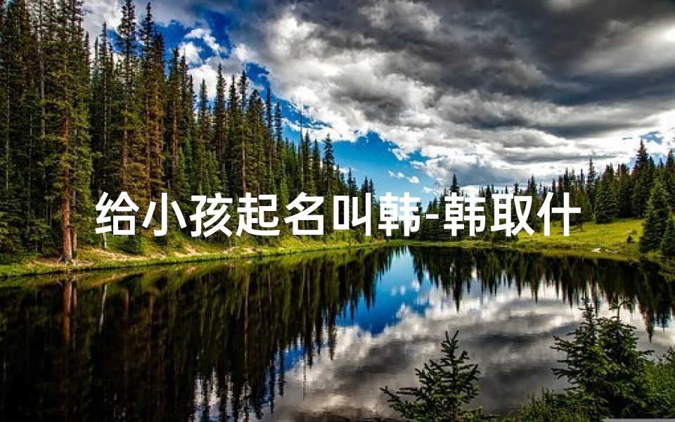 给小孩起名叫韩-韩取什么名字好