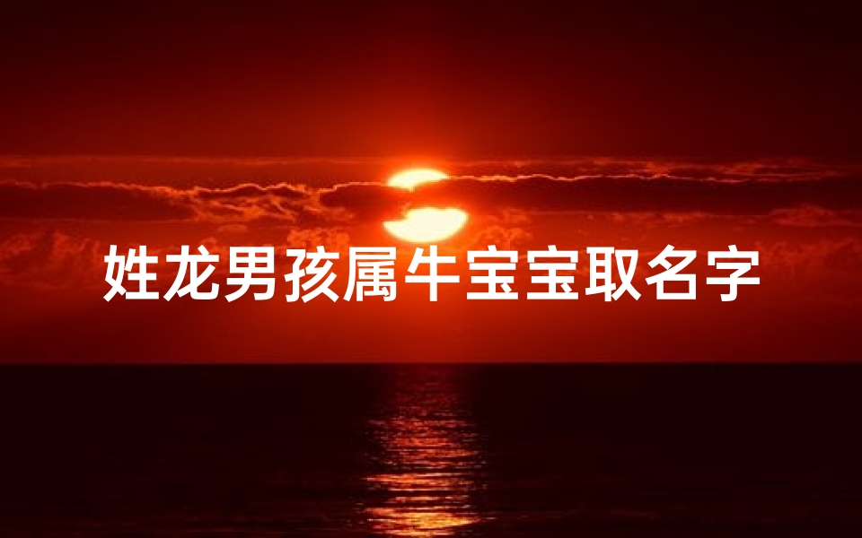 姓龙男孩属牛宝宝取名字(牛年姓龙取什么名字好)-优贝算卦网