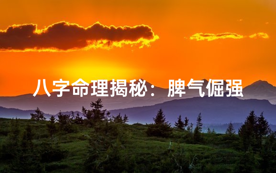 八字命理揭秘:脾气倔强之人命运走向