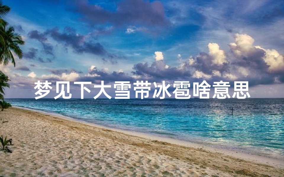 梦见下大雪带冰雹啥意思;梦见下雪还有冰雹好吗