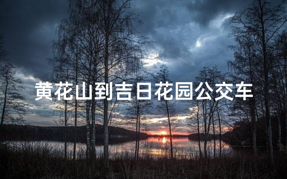 黄花山到吉日花园公交车,黄花到吉首