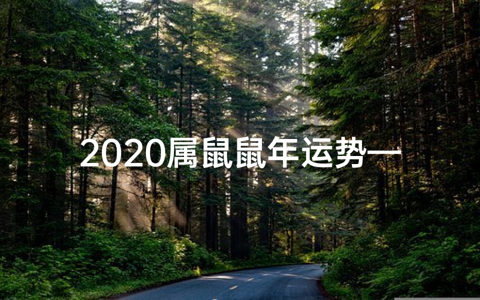 2020属鼠鼠年运势—2020鼠年生肖运势大揭秘:财运亨通,福星高照