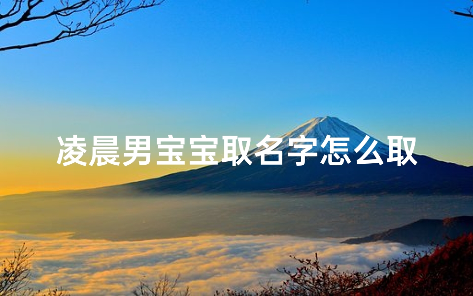 凌晨男宝宝取名字怎么取