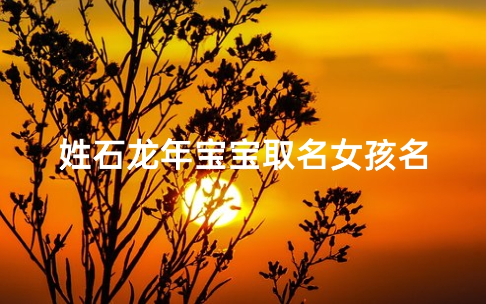 姓石龙年宝宝取名女孩名字大全—《石龙年宝宝女孩名字大全:寓意美好,优雅独特》