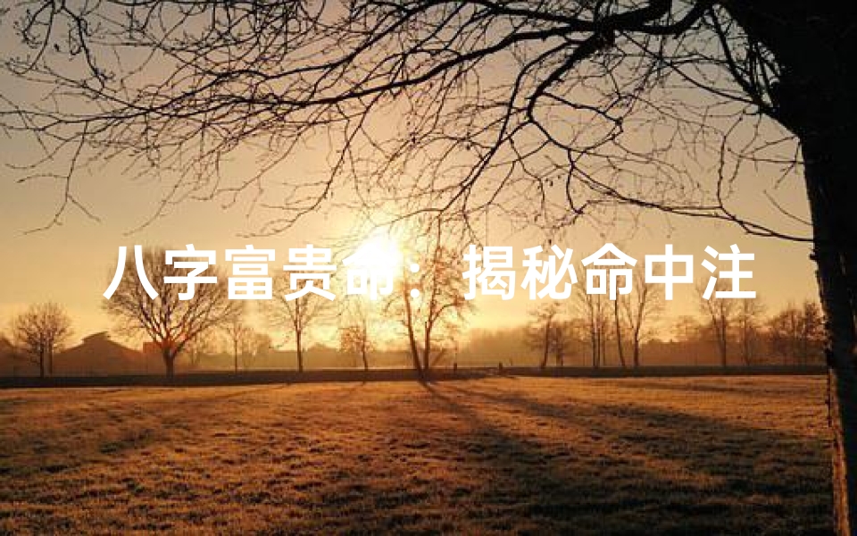 八字富贵命:揭秘命中注定的财富人生