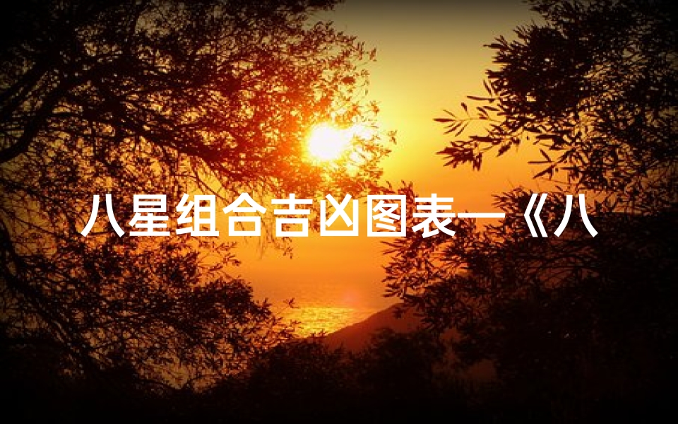 八星组合吉凶图表—《八星组合吉凶速查图解:揭秘命运密码》