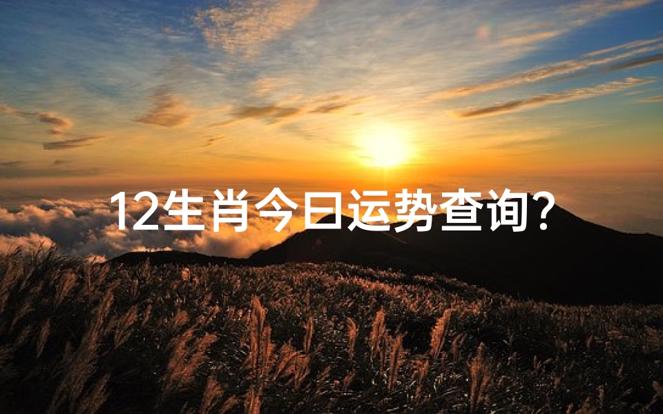 12生肖今曰运势查询?(今日生肖运势大揭秘:精准查询,好运相伴)