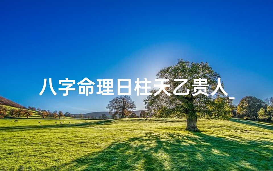 八字命理日柱天乙贵人_日柱上有天乙贵人