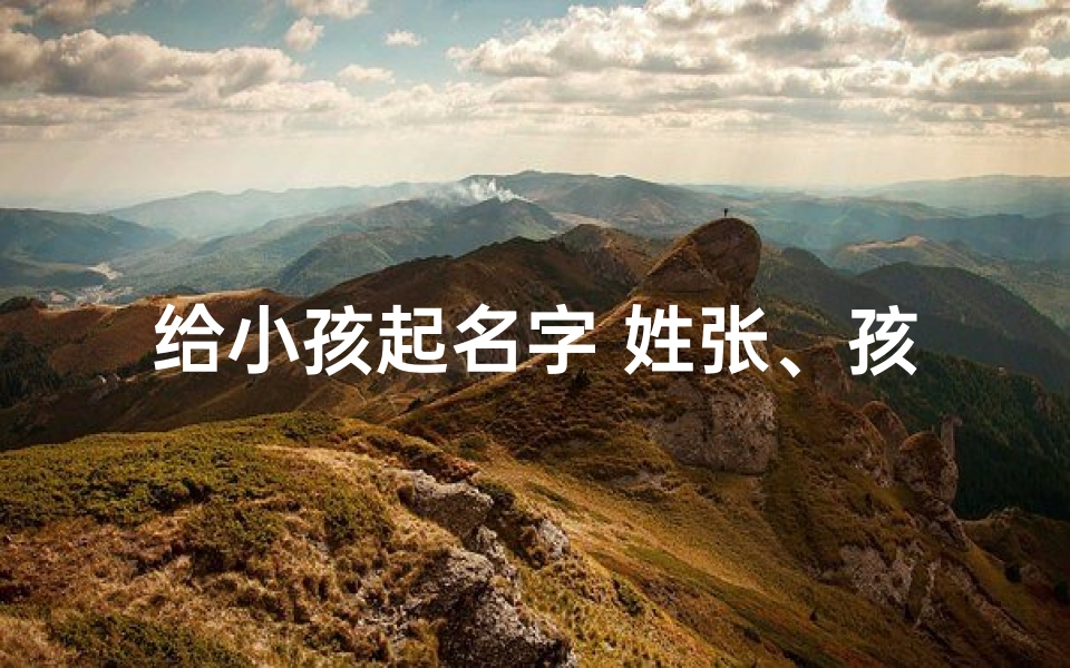 给小孩起名字 姓张、孩子姓张 起什么名好