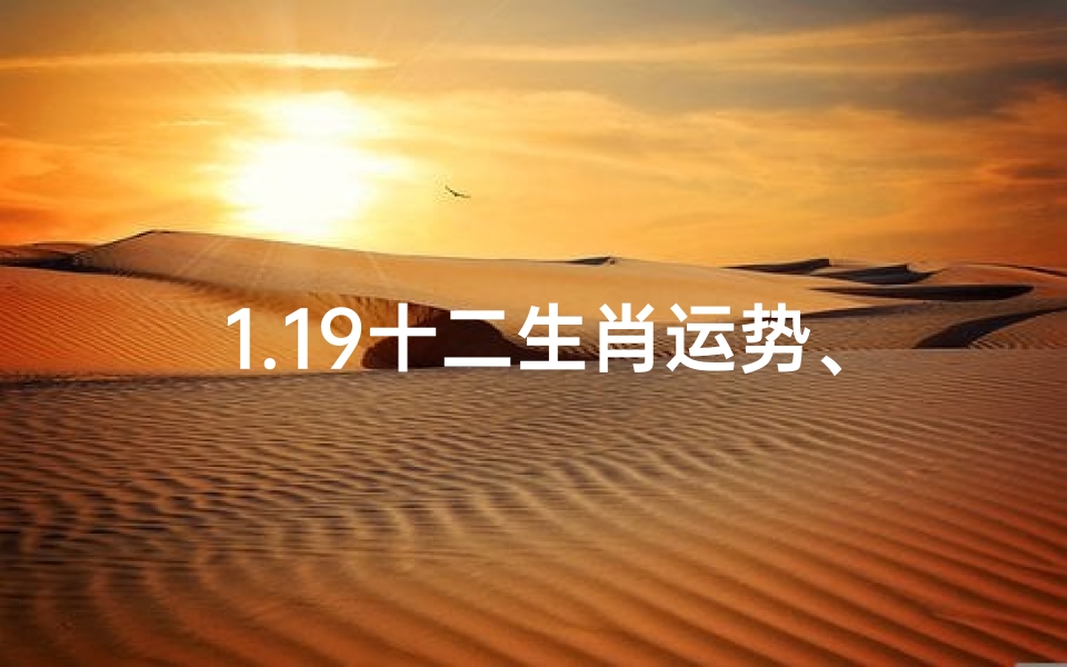 1.19十二生肖运势、一九年十二生肖今日运势
