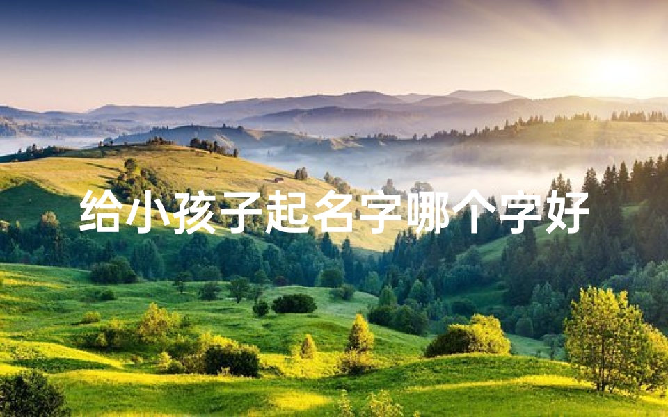 给小孩子起名字哪个字好_给小孩起名用什么字最好
