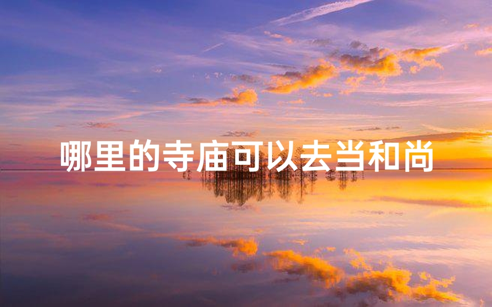 哪里的寺庙可以去当和尚—哪个寺庙和尚最多