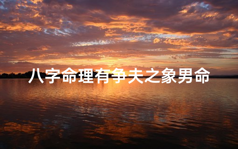 八字命理有争夫之象男命-争夫命能化解吗