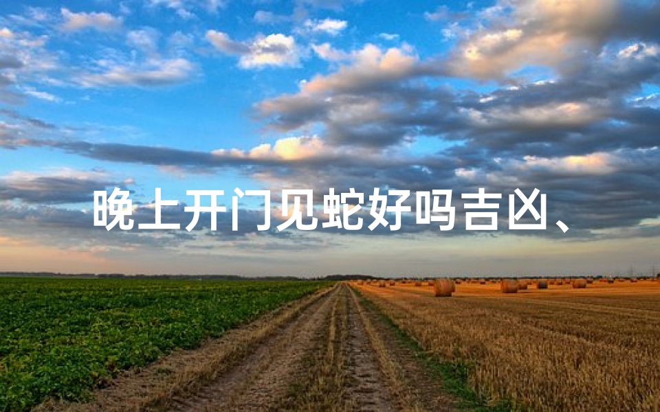 晚上开门见蛇好吗吉凶、《夜开家门惊见蛇：吉凶之谜揭晓》