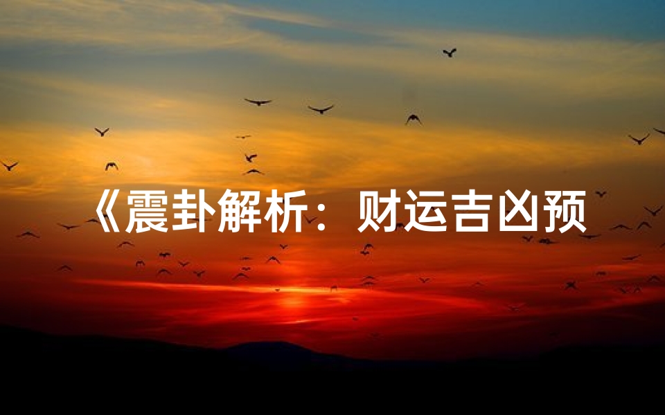 《震卦解析:财运吉凶预测指南》