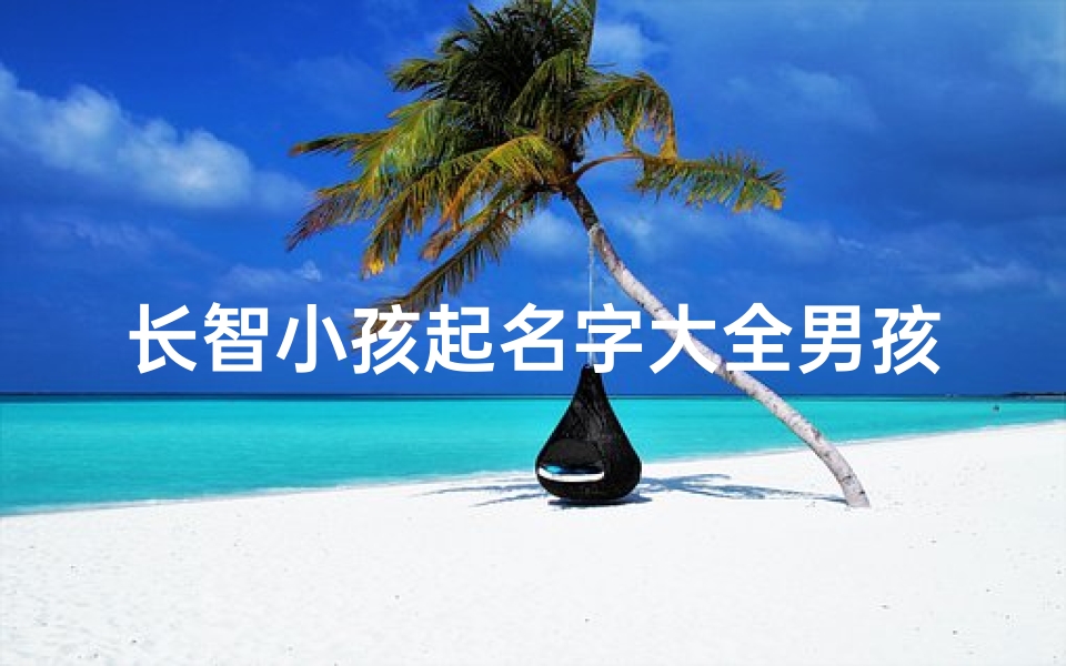 长智小孩起名字大全男孩,《长智宝贝:男孩名字精选大全》