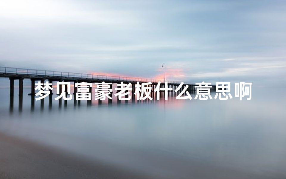 梦见富豪老板什么意思啊—梦见亿万富豪
